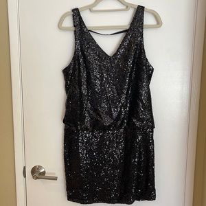 NEW Esley Black Sparkle Mini Dress